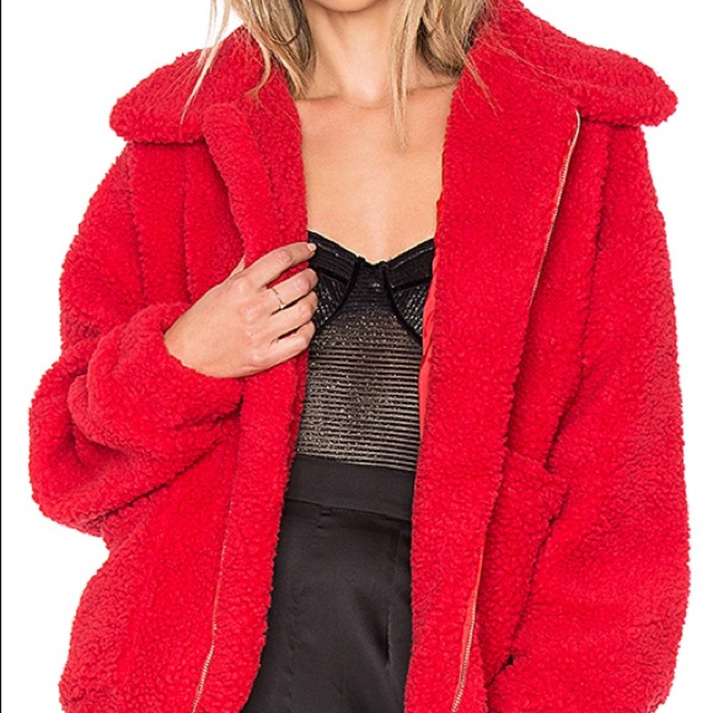 I AM GIA RED PIXIE COAT SZ M 💋❤️